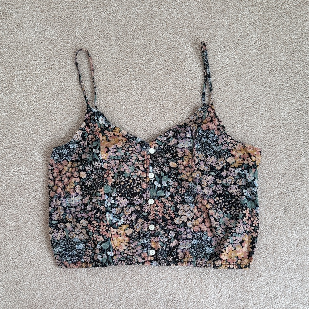 American Eagle Outfitters Floral Crop Top